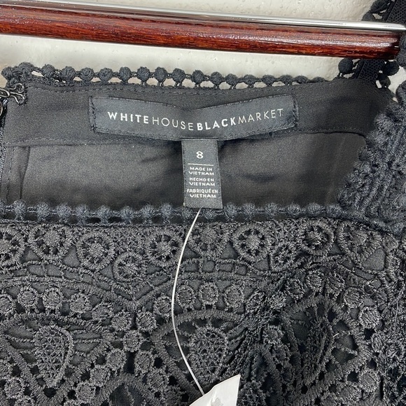 WHITE House Black Market OTS Lace Shift Dress - Picture 6 of 12